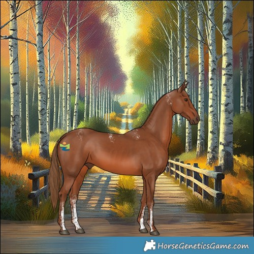 Horse Color:Powder White Chestnut Rabicano