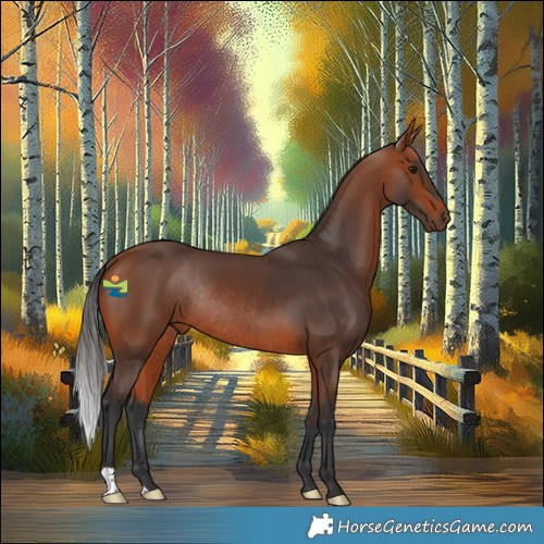 Horse Color:Bay Rabicano 