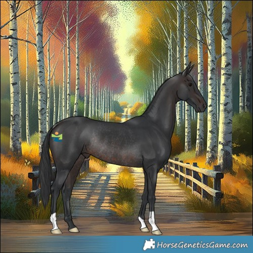 Horse Color:Brown Rabicano 