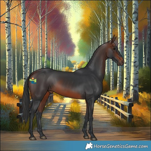 Horse Color:Brown Rabicano 
