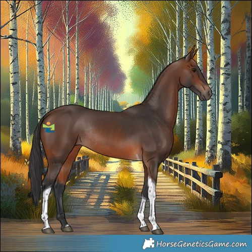 Horse Color:Brown Tobiano Rabicano 