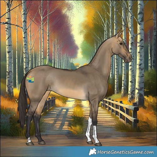 Horse Color:Buckskin Dun Tobiano Rabicano