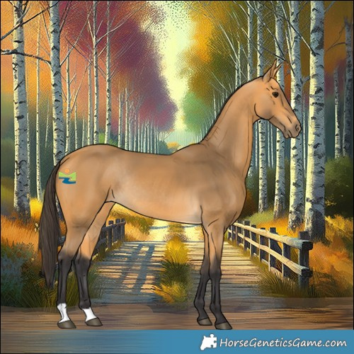 Horse Color:Buckskin Rabicano 