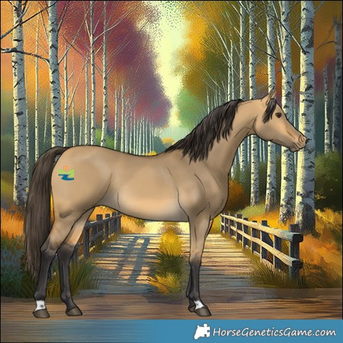 Horse Color:Buckskin Dun Rabicano 