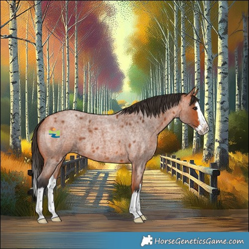 Horse Color:Bay Roan Splash 