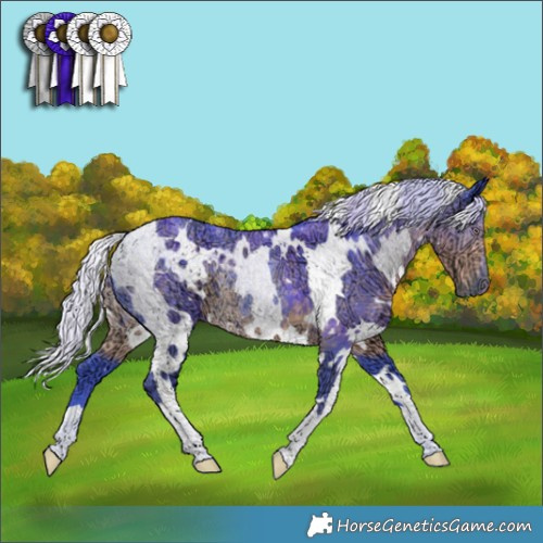 Horse Color:Watercolor White Spotted Chocolate Silver Smoky Black Chinchilla Ice 