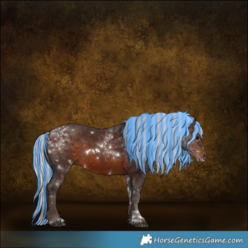 Horse Color:Painted White Spotted Silver Brown 