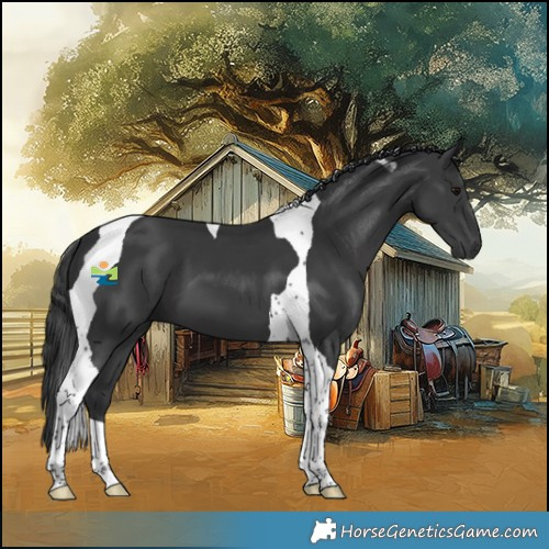Horse Color:Black Tobiano 