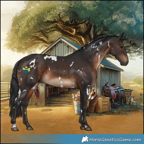 Horse Color:White Spotted Brown 