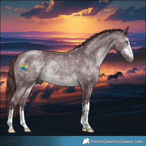 Horse Color:Chocolate Brown Chinchilla Mushroom 