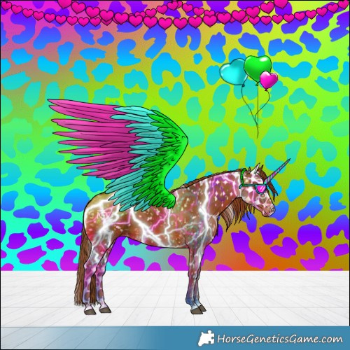 Horse Color:Chestnut Snowflake Varnish 