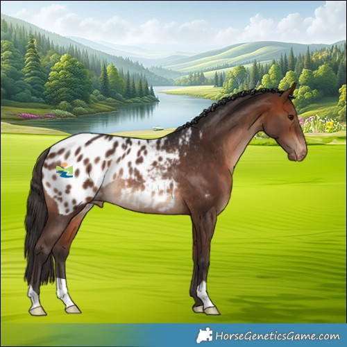 Horse Color:Bay Appaloosa Rabicano 