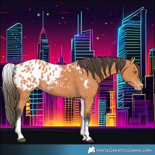 Horse Color:White Spotted Bay Appaloosa 