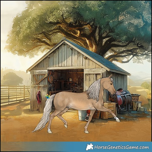 Horse Color:Chocolate Palomino Dun Rabicano 