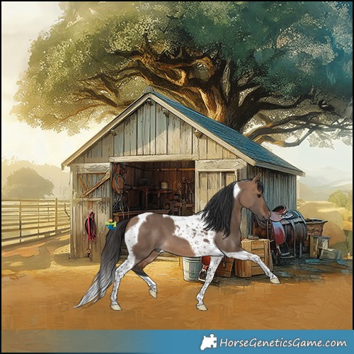 Horse Color:Bay Dun Tobiano