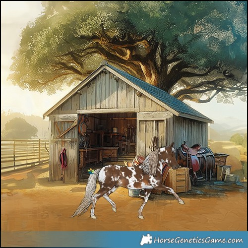 Horse Color:White Spotted Chocolate Palomino 