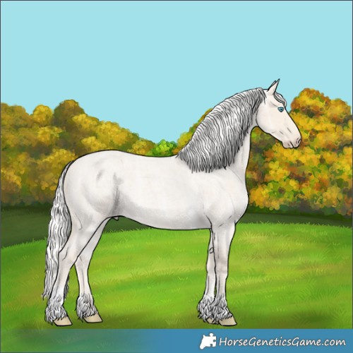 Horse Color:Silver Smoky Creme Ice Roan 