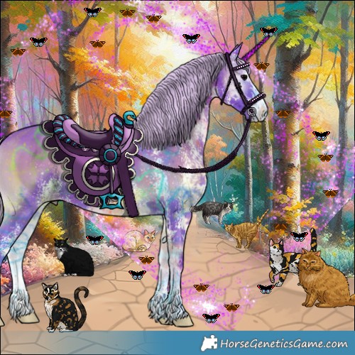 Horse Color:Watercolor White Spotted Silver Blue Onyx 