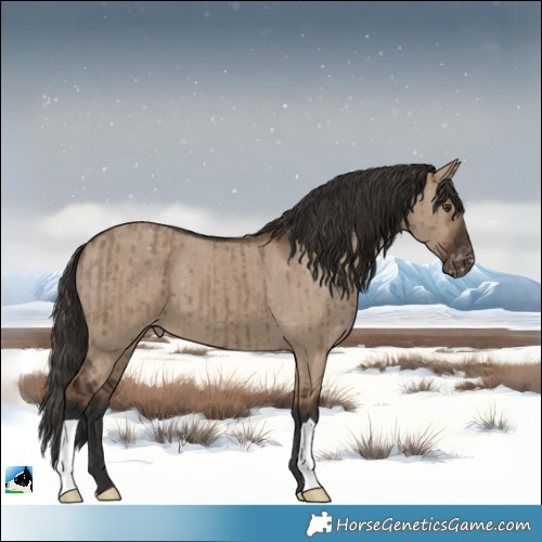 Horse Color:Liver Red Dun Varnish Brindle 