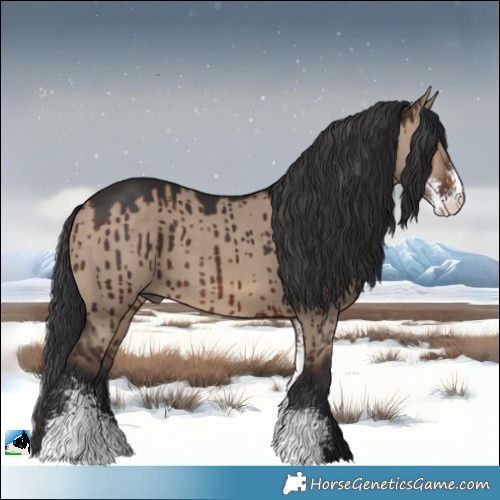 Horse Color:Brown Dun Sabino Brindle 