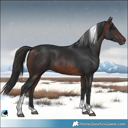 Horse Color:Brown Tobiano 