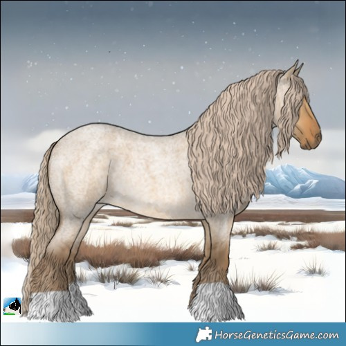 Horse Color:Chocolate Palomino Roan Dun 