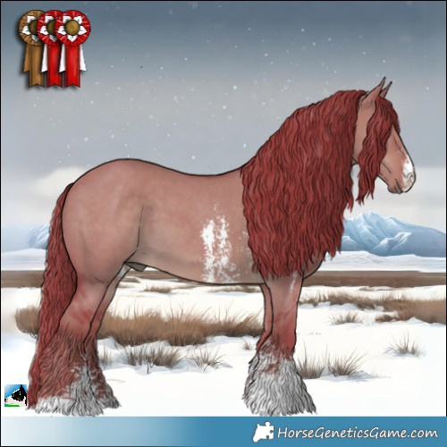 Horse Color:Watercolor Liver Red Dun Sabino 