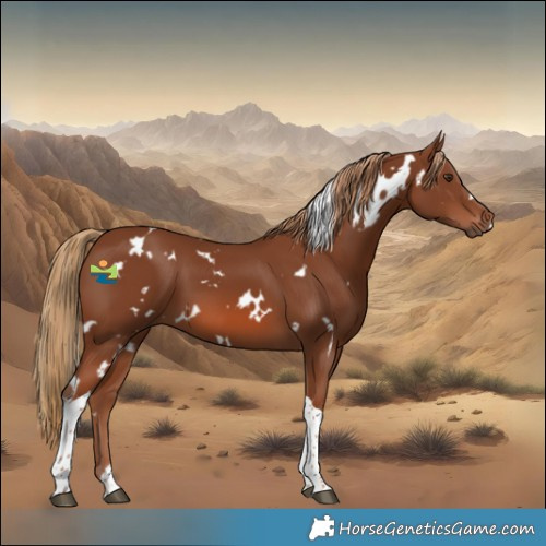 Horse Color:White Spotted Chestnut Tobiano 