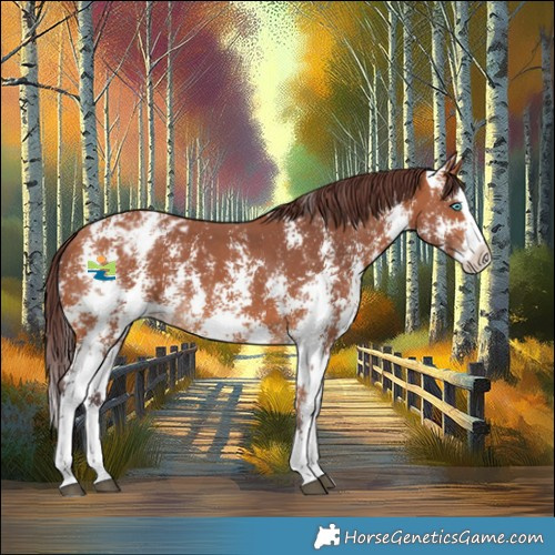 Horse Color:Chocolate Bay Sabino Splash Appaloosa 
