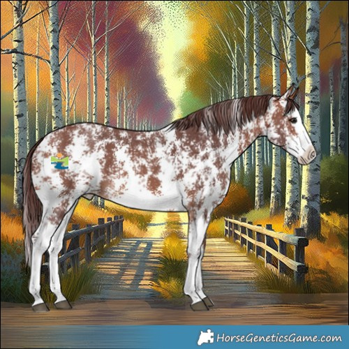 Horse Color:Chocolate Brown Sabino Splash Appaloosa