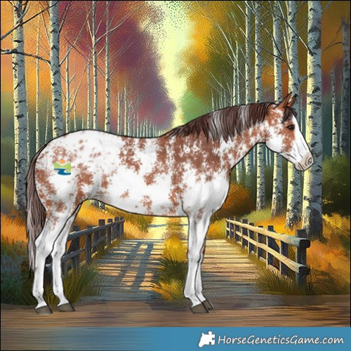 Horse Color:Chocolate Bay Sabino Splash Appaloosa 
