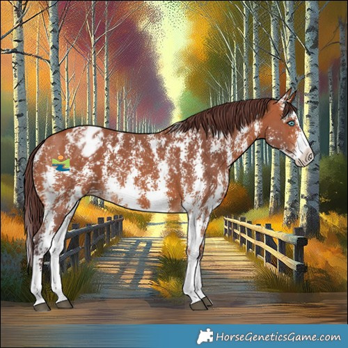 Horse Color:Chocolate Bay Sabino Splash Appaloosa 
