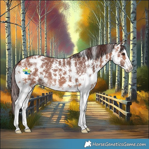 Horse Color:Chocolate Bay Sabino Splash Appaloosa 