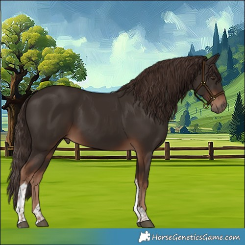 Horse Color:Liver Chestnut Tobiano