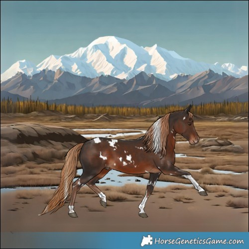 Horse Color:White Spotted Liver Chestnut Tobiano