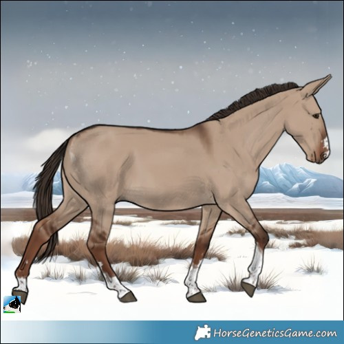 Horse Color:Liver Red Dun Tobiano 