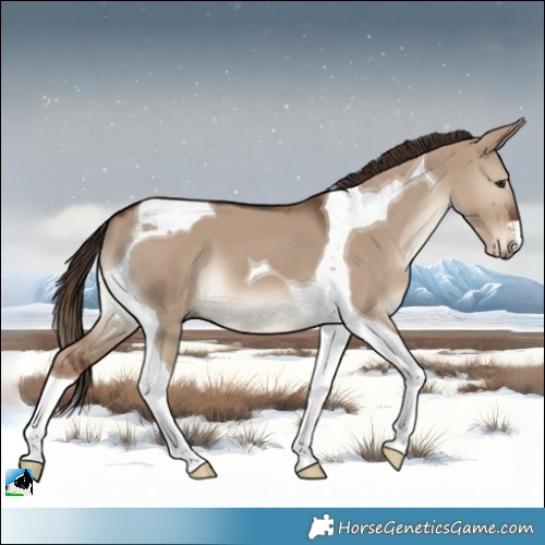 Horse Color:Liver Red Dun Tobiano 