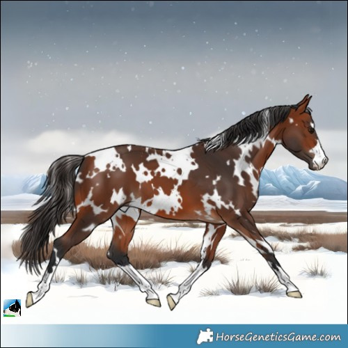 Horse Color:White Spotted Bay 