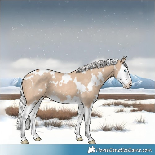 Horse Color:White Spotted Silver Perlino Splash 