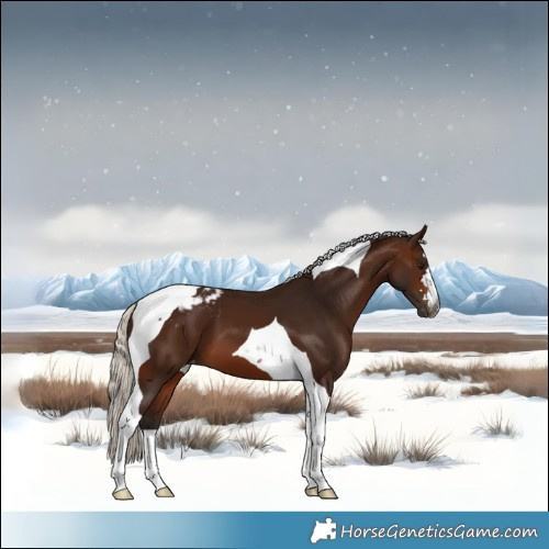 Horse Color:Gray Silver Bay Tobiano Varnish 