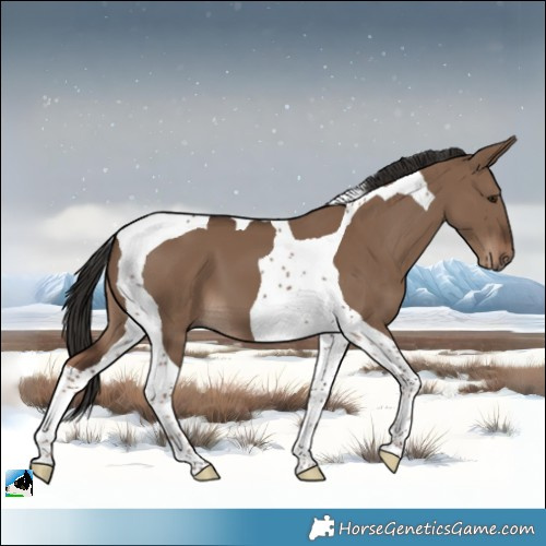 Horse Color:Liver Red Dun Tobiano 
