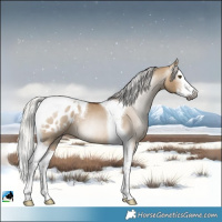Horse Color:Gray White Spotted Silver Bay Dun Splash Tobiano Blanket Rabicano 