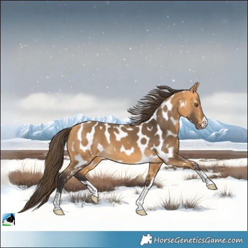Horse Color:Buckskin Skewed LP Spotted 
