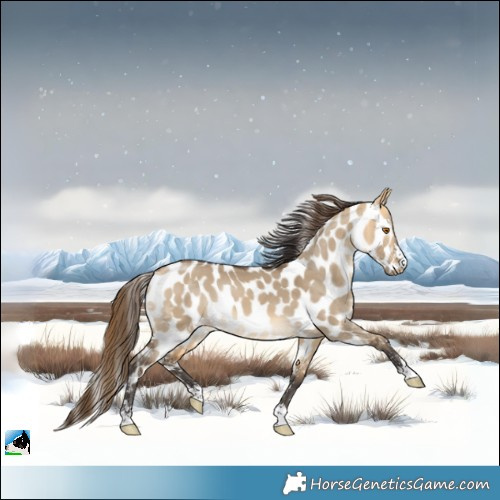 Horse Color:Buckskin Dun Skewed LP Spotted