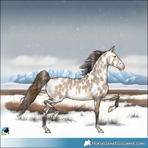 Horse Color:Buckskin Dun Skewed Appaloosa 