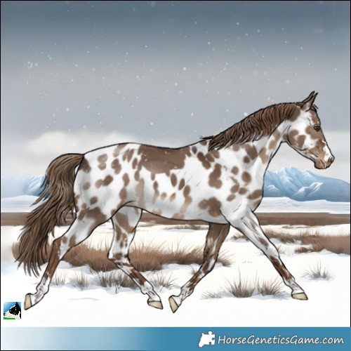 Horse Color:Liver Red Dun Skewed Appaloosa 