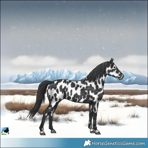 Horse Color:Black Appaloosa 