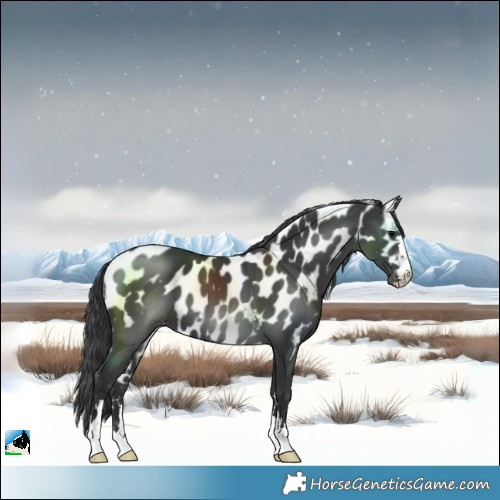 Horse Color:Black Skewed LP Spotted 