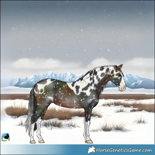 Horse Color:Brown Splash Skewed LP Spotted 