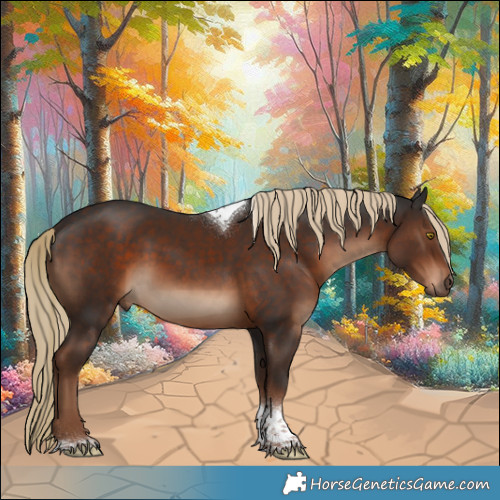 Horse Color:Liver Chestnut Tobiano Rabicano 